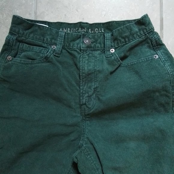 American Eagle Corduroy Pants Mom Jean NWOT green - Picture 4 of 5